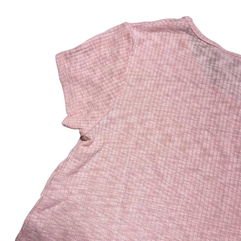 Good Luck Girl Vintage Pink Cinched Waterfall Tee L